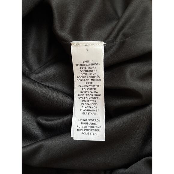 Adrianna Papell Plaid Beaded Formal Dress Women's 10 Black Side Slit Elegant - Picture 13 of 15